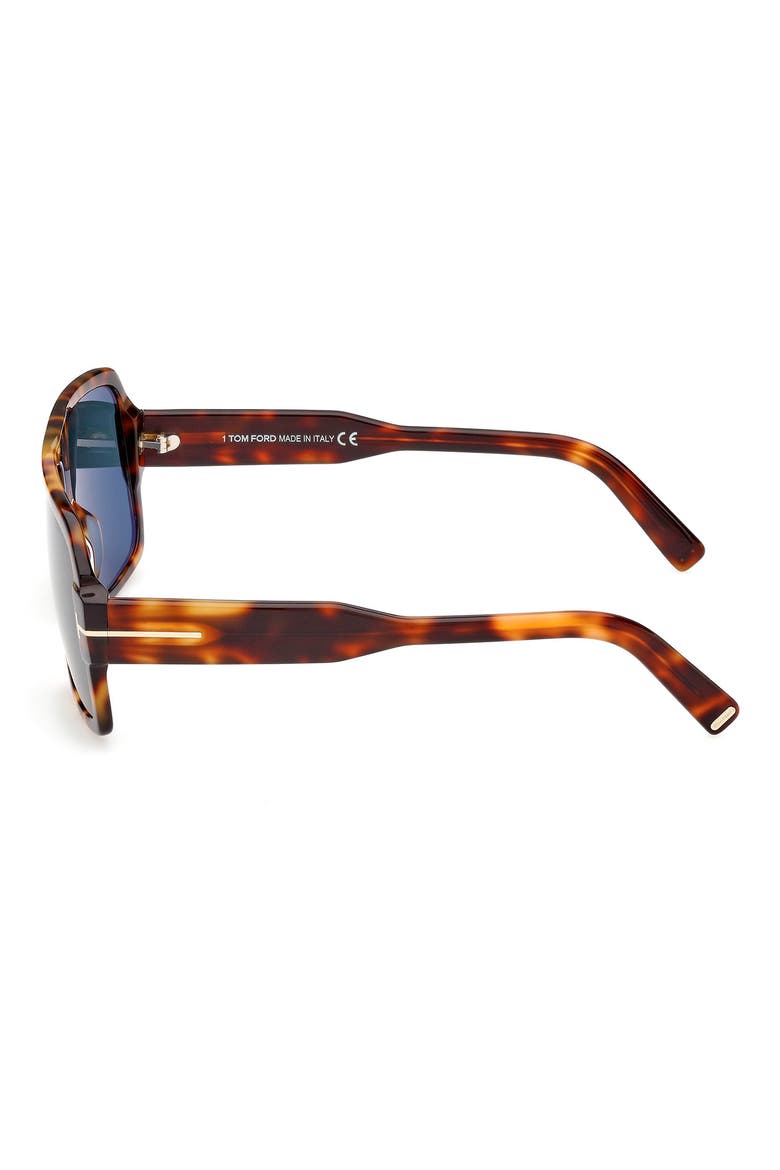Camden 58mm Square Sunglasses, Alternate, color, BLONDE HAVANA / BLUE