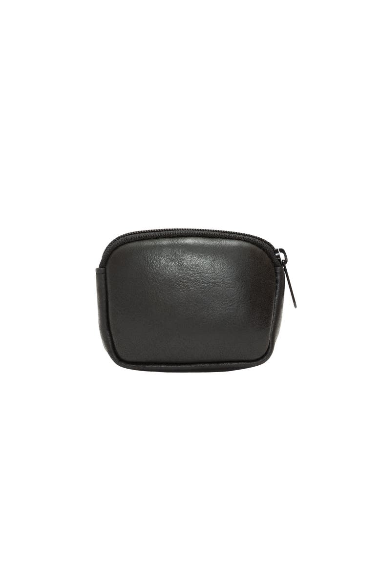 Token Leather Coin Purse, Alternate, color, Black