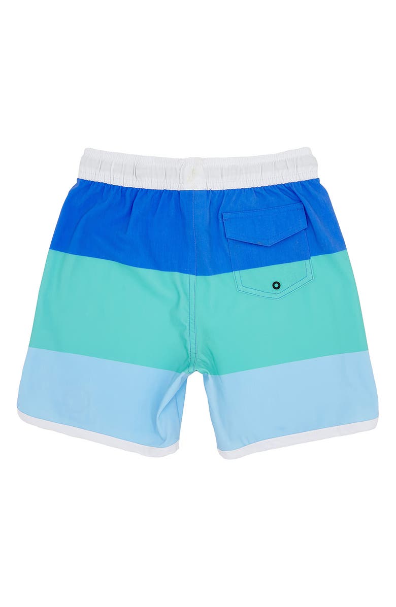 Feather 4 Arrow Kids' Block Stripe Board Shorts, Alternate, color, 