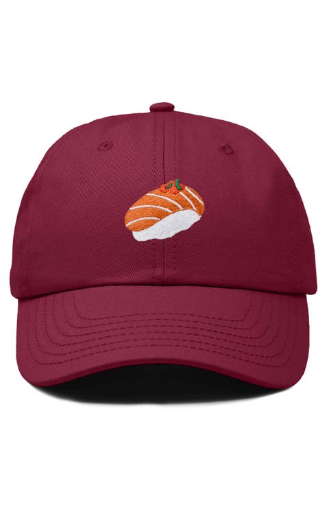 Salmon Sushi Embroidered Dad Cap