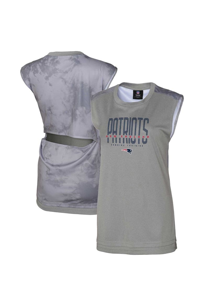 Women's Gray New England Patriots No Sweat Tank Top, Main, color, Gray
