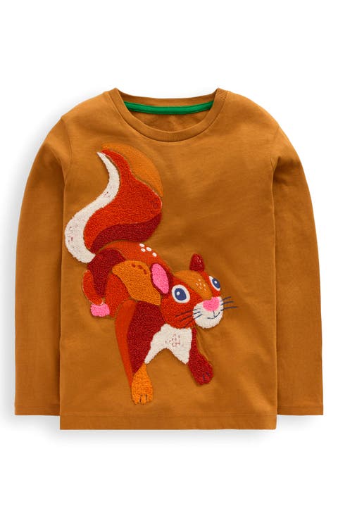 Kids' Squirrel Bouclé Cotton Graphic T-Shirt (Toddler, Little Kid & Big Kid)