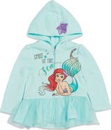 Disney The Little Mermaid Princess Ariel Zip-Up Hooded Sweatshirt