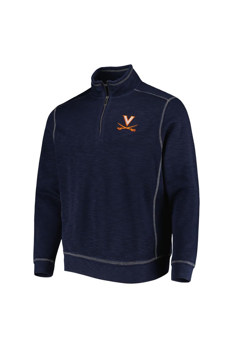 Tommy Bahama Men's Tommy Bahama Navy Virginia Cavaliers Sport Tobago Bay Tri-Blend Mock Neck Half-Zip Jacket, Alternate, color,