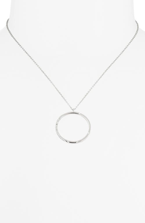 Nordstrom Rack Cluster Cz Circle Pendant Necklace In Metallic