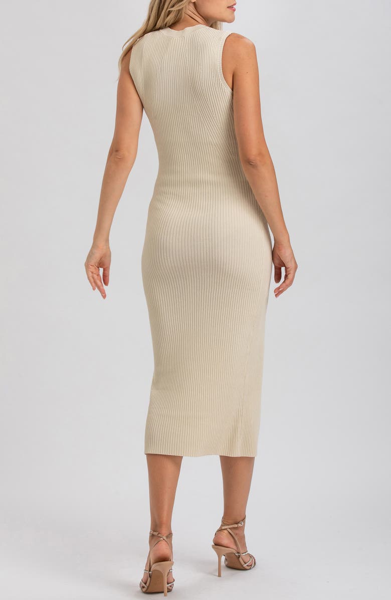 PIETRO BRUNELLI MATERNITY Rib Crewneck Maternity Sweater Midi Dress, Alternate, color, White