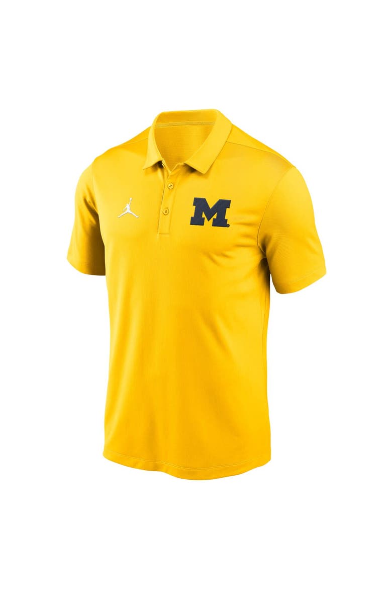 Men's Jordan Brand Maize Michigan Wolverines Primetime Franchise Performance Polo, Alternate, color, Maize