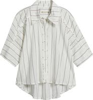 Free People Seaside Stripe Cotton Shirt