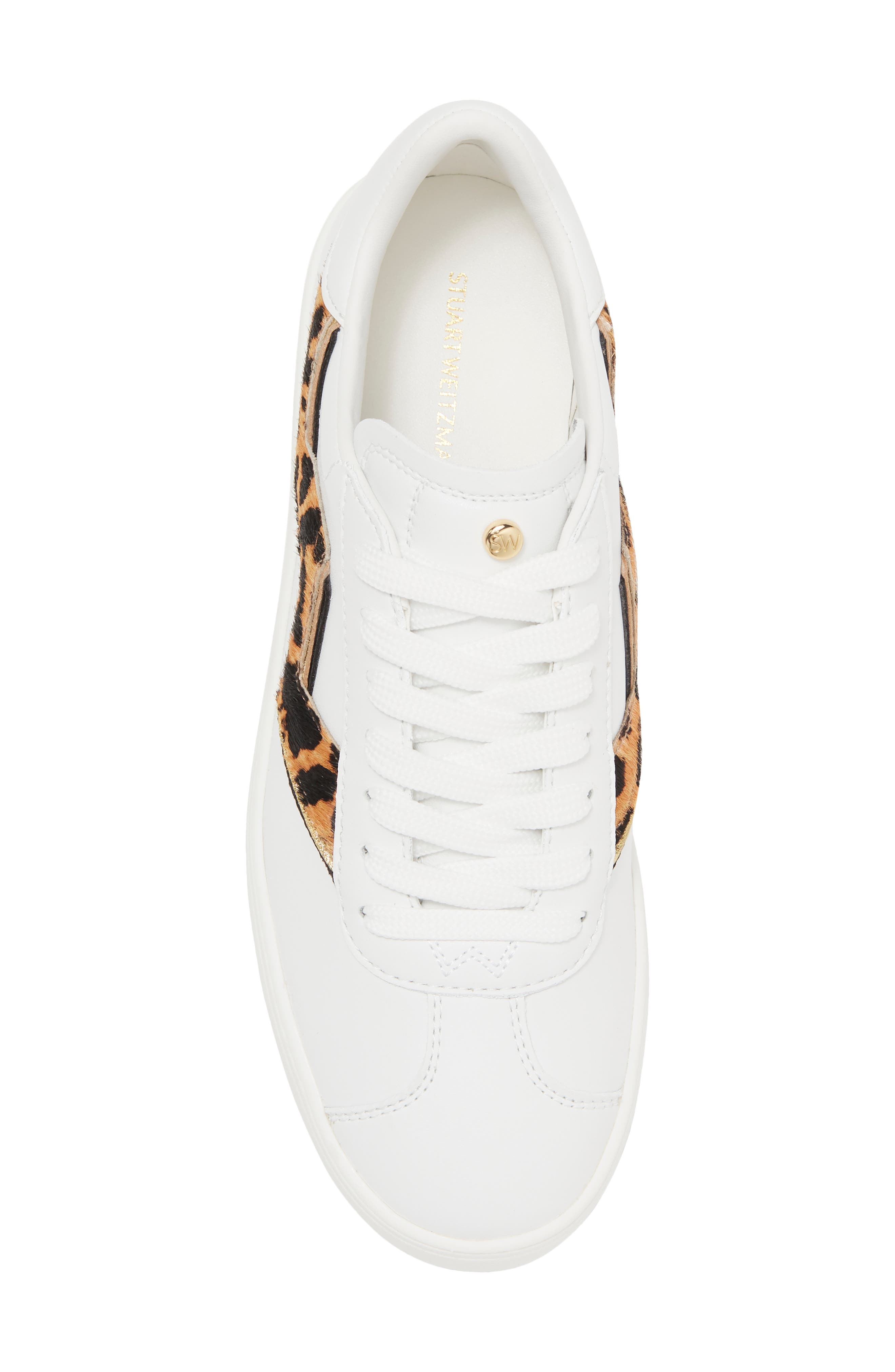 Stuart Weitzman Daryl Genuine Calf Hair Trim Sneaker, Alternate, color, 