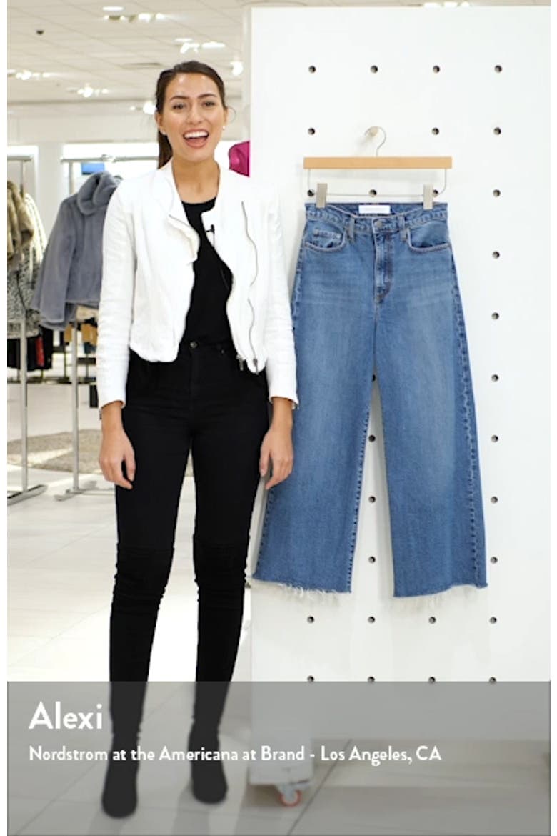 Milla High Waist Fray Hem Crop Wide Leg Jeans video