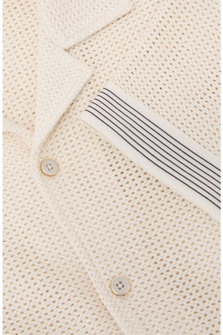 Aliso Open Knit Camp Shirt, Alternate, color, OFF WHITE