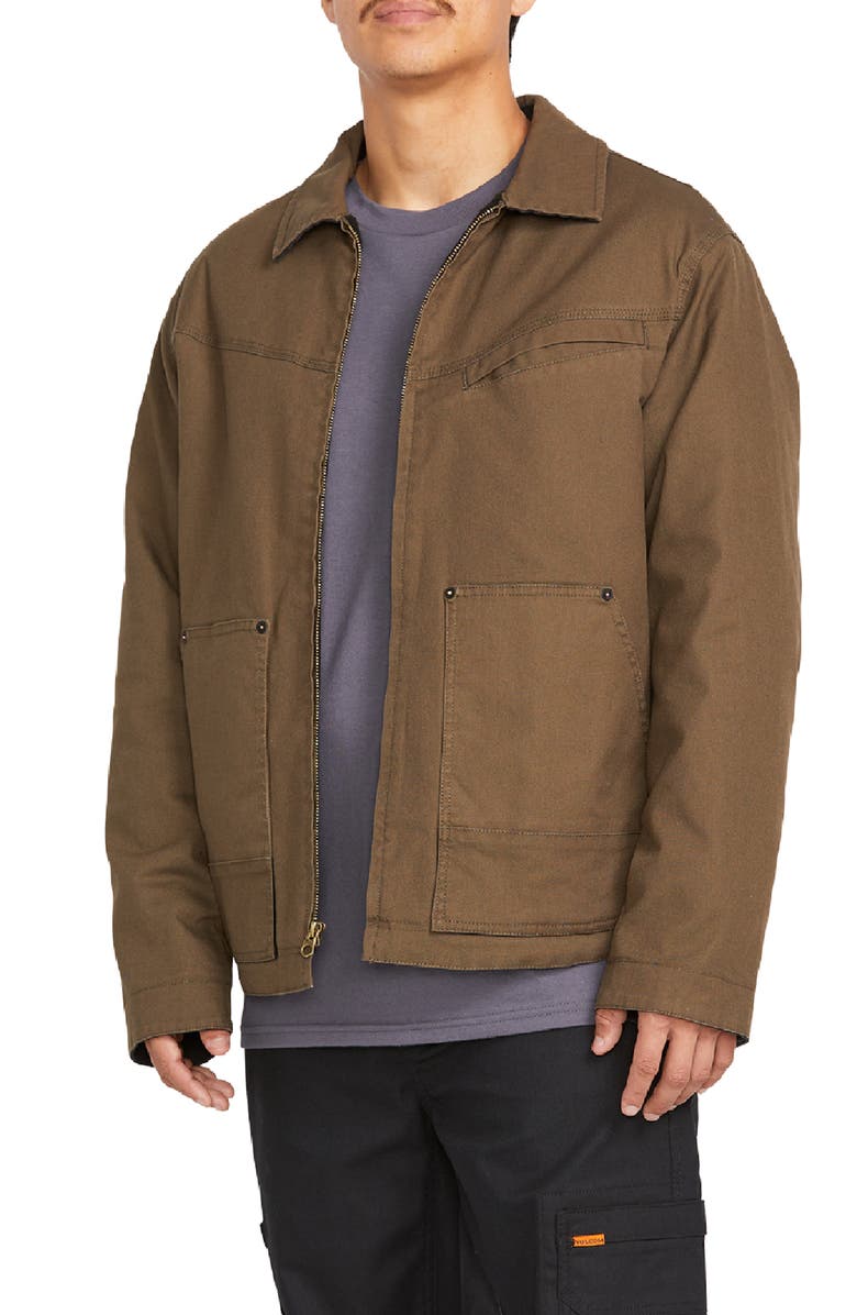 Volcom Workwear Heavy Zip Jacket, Main, color, 