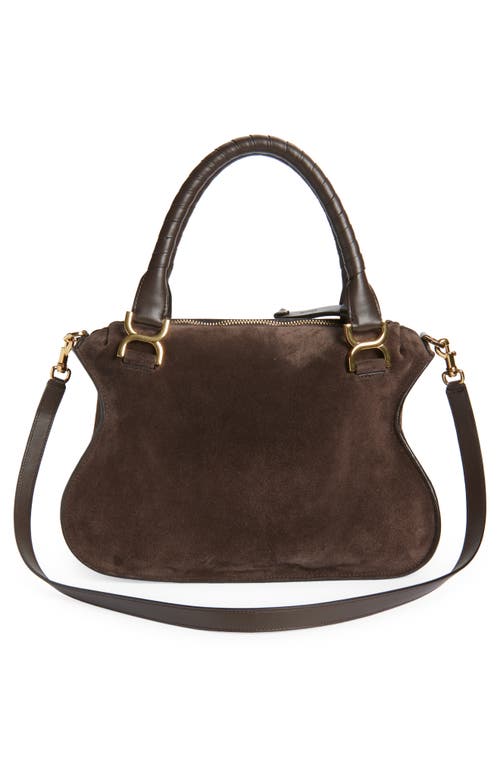 Chloé Medium Marcie Suede Satchel In Brown