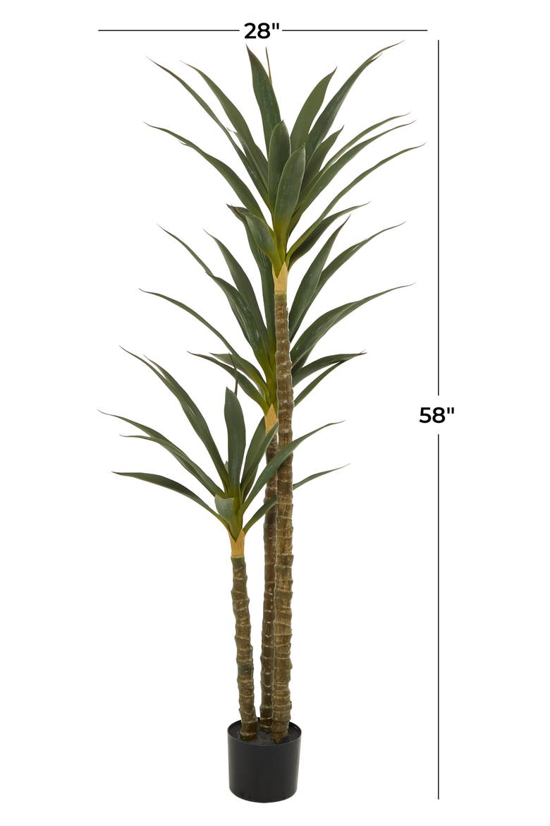 Green Faux Foliage Potted Artificial Tree, Alternate, color, GREEN