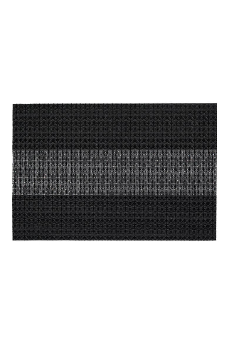 Set of 6 Vinyl Placemats, Main, color, CENTER STRIPE SPARKLES BLACK
