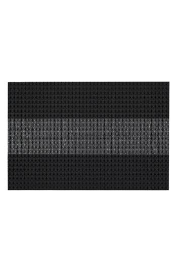 Dainty Home Set Of 6 Vinyl Placemats In Center Stripe Sparkles Black