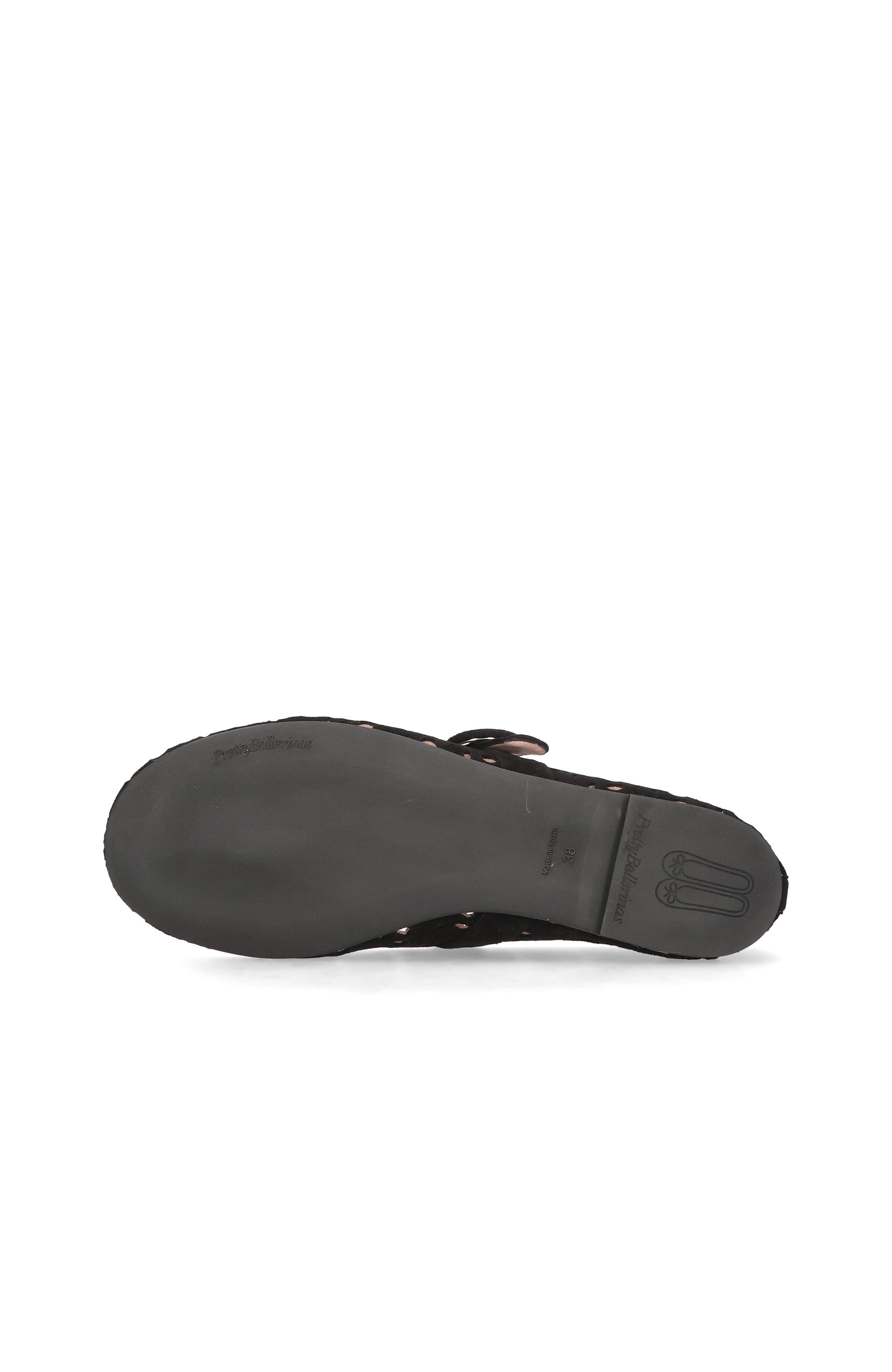 Pretty Ballerinas Suede Die Cut Mary Jane, Alternate, color, Black