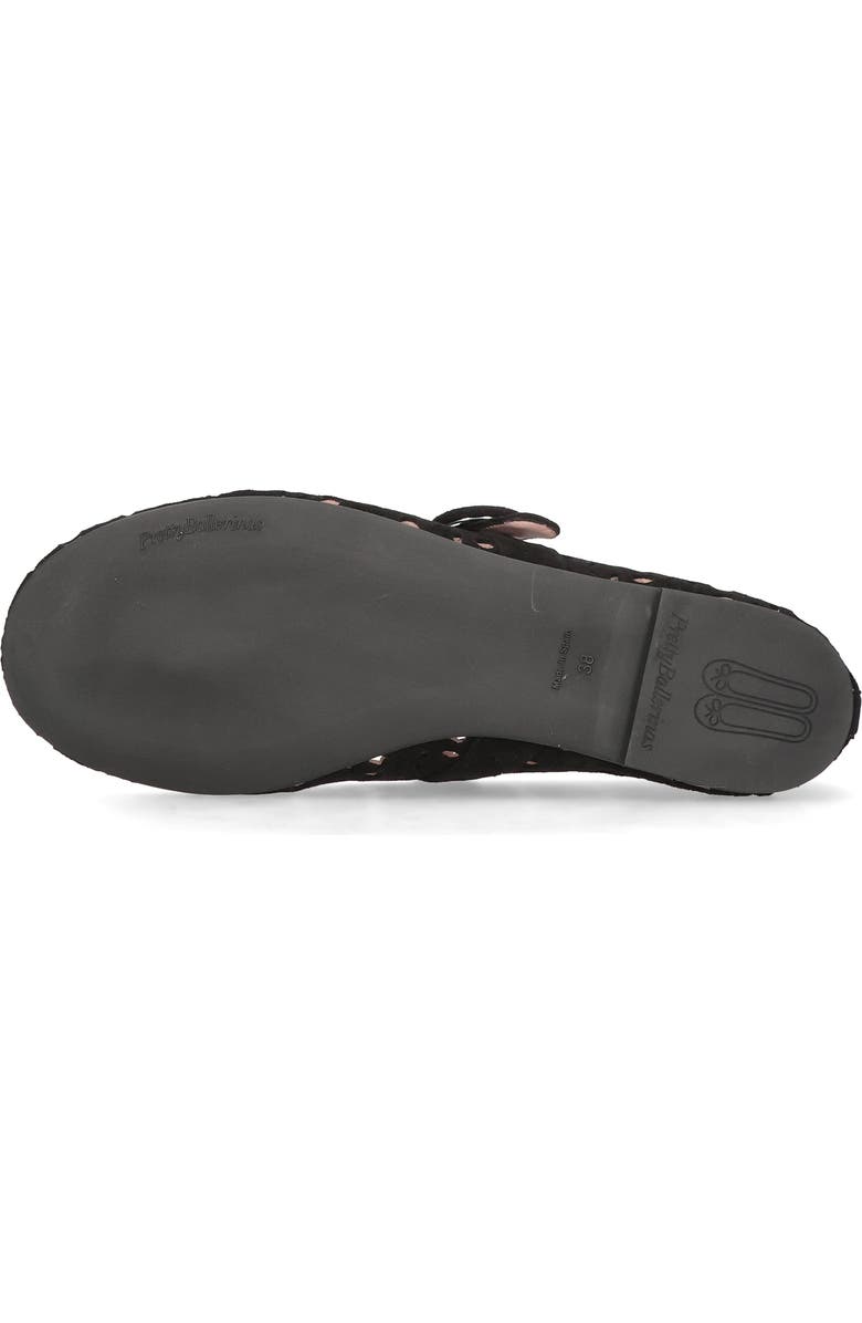Pretty Ballerinas Suede Die Cut Mary Jane, Alternate, color, Black