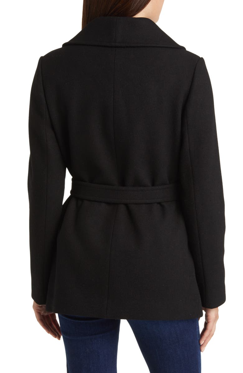 MICHAEL Michael Kors Belted Wool Blend Shawl Collar Coat, Alternate, color,