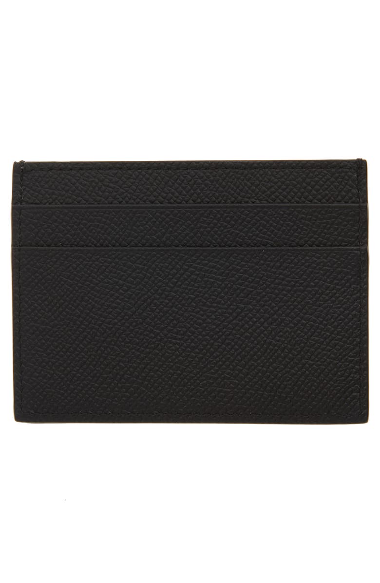 Balenciaga Ville Pebbled Leather Card Case, Alternate, color,