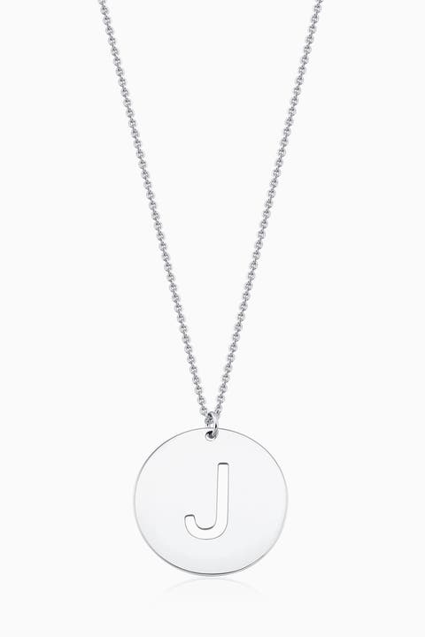 Say My Name Initial Pendant Necklace in Sterling Silver