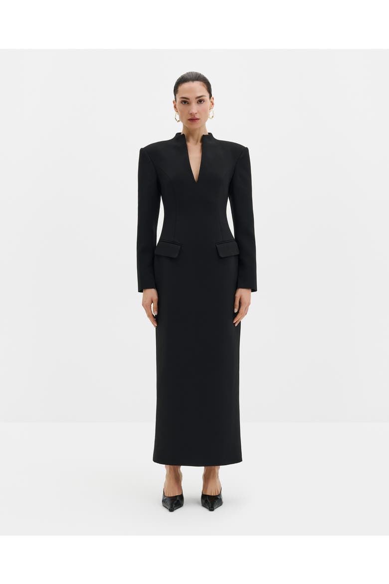 Vanesa Deep V-Neck Maxi Dress, Main, color, Black