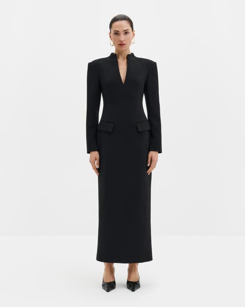 Vanesa Deep V-Neck Maxi Dress