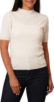 CYRUS Intarsia Short Sleeve Sweater