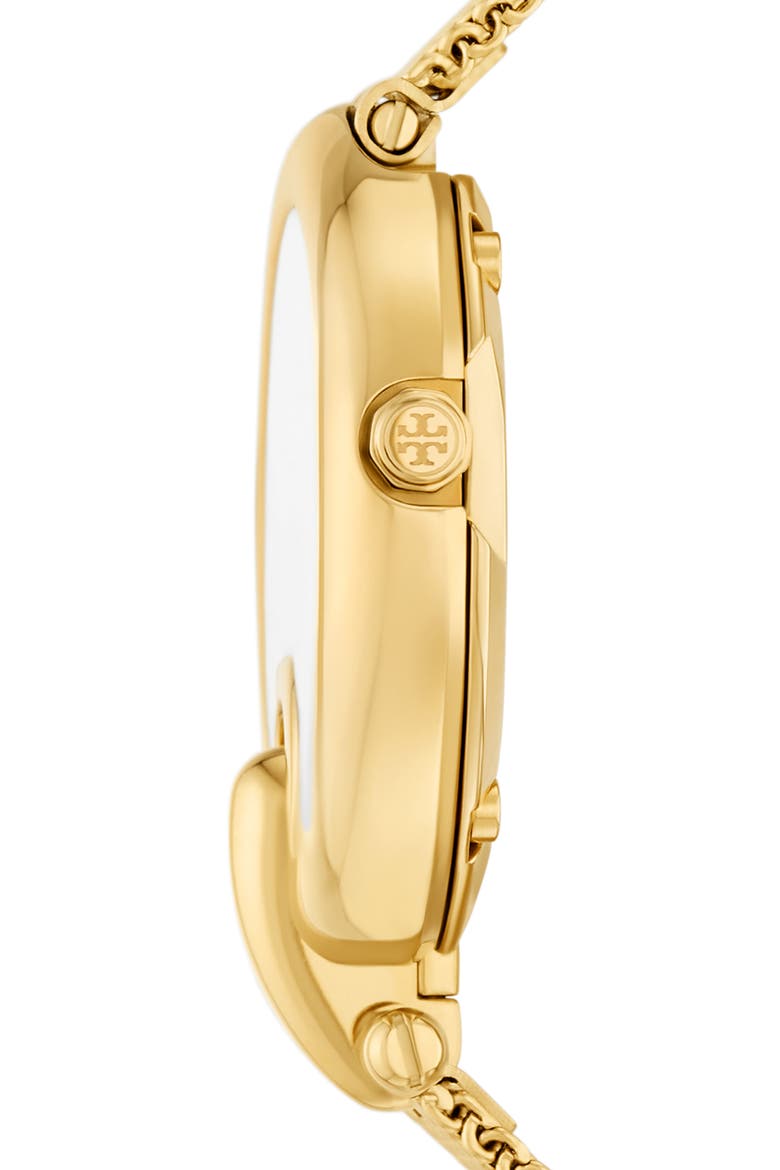 The Small Pierced Mesh Strap Watch, 30mm, Alternate, color, GOLD