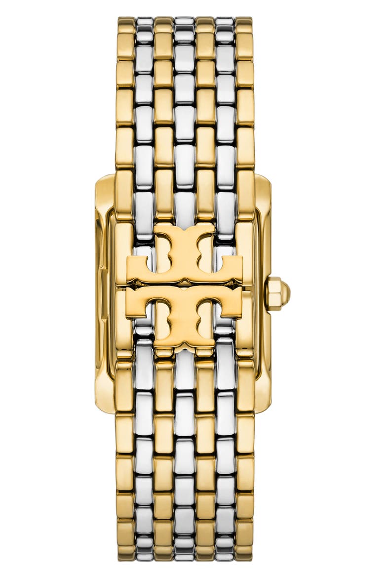 The Eleanor Crystal Bracelet Watch, 27mm x 34mm, Alternate, color, TWO TONE