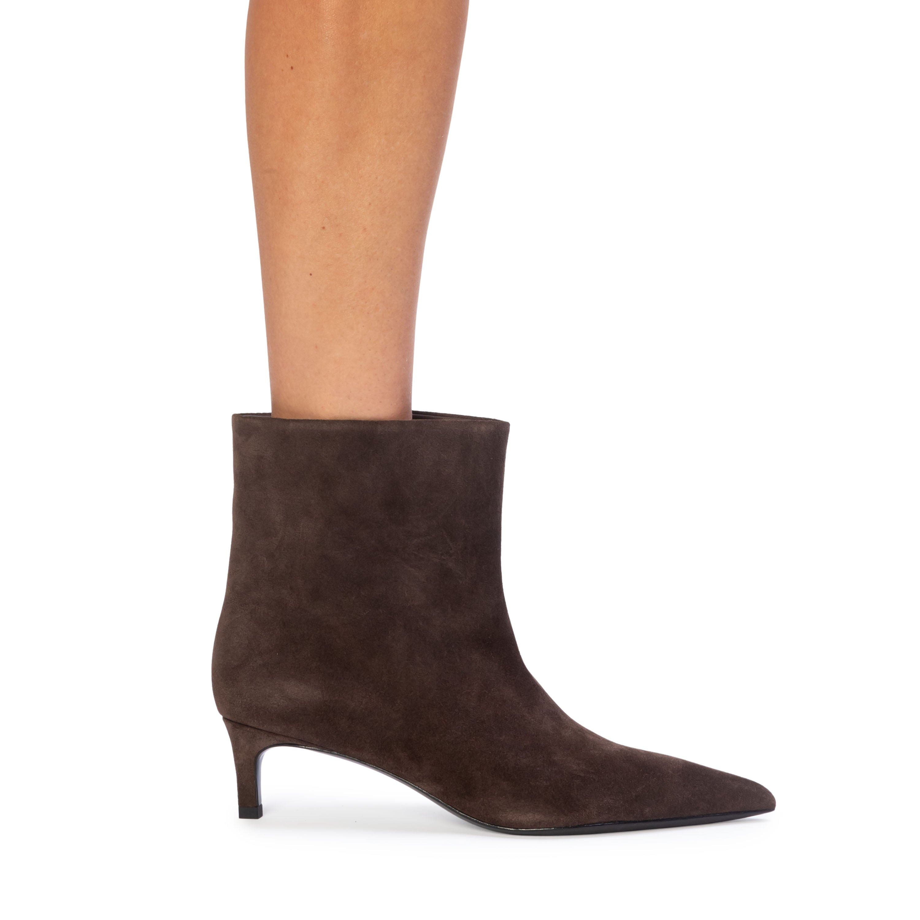 Trina 50 Suede Boot, Alternate, color, Dark Brown Suede