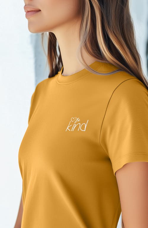 Dalix Be Kind Womens Relaxed Tee In Mustard