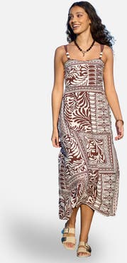 Yumi Printed Midi Dress