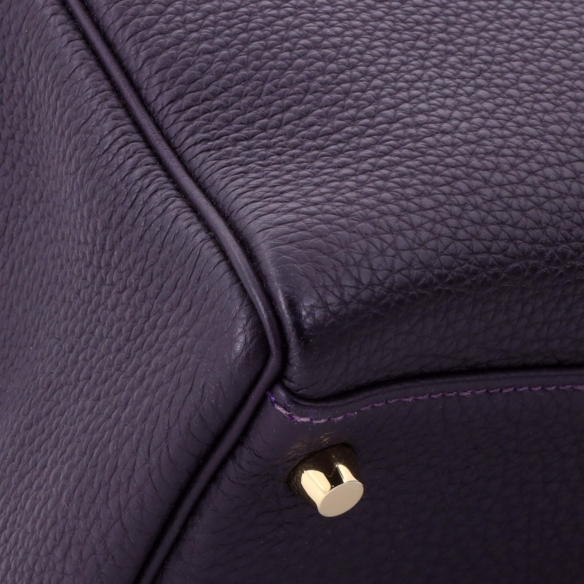 Pre-Owned Hermes Kelly Handbag Purple Togo with Gold Hardware 32, Alternate, color, Raisin