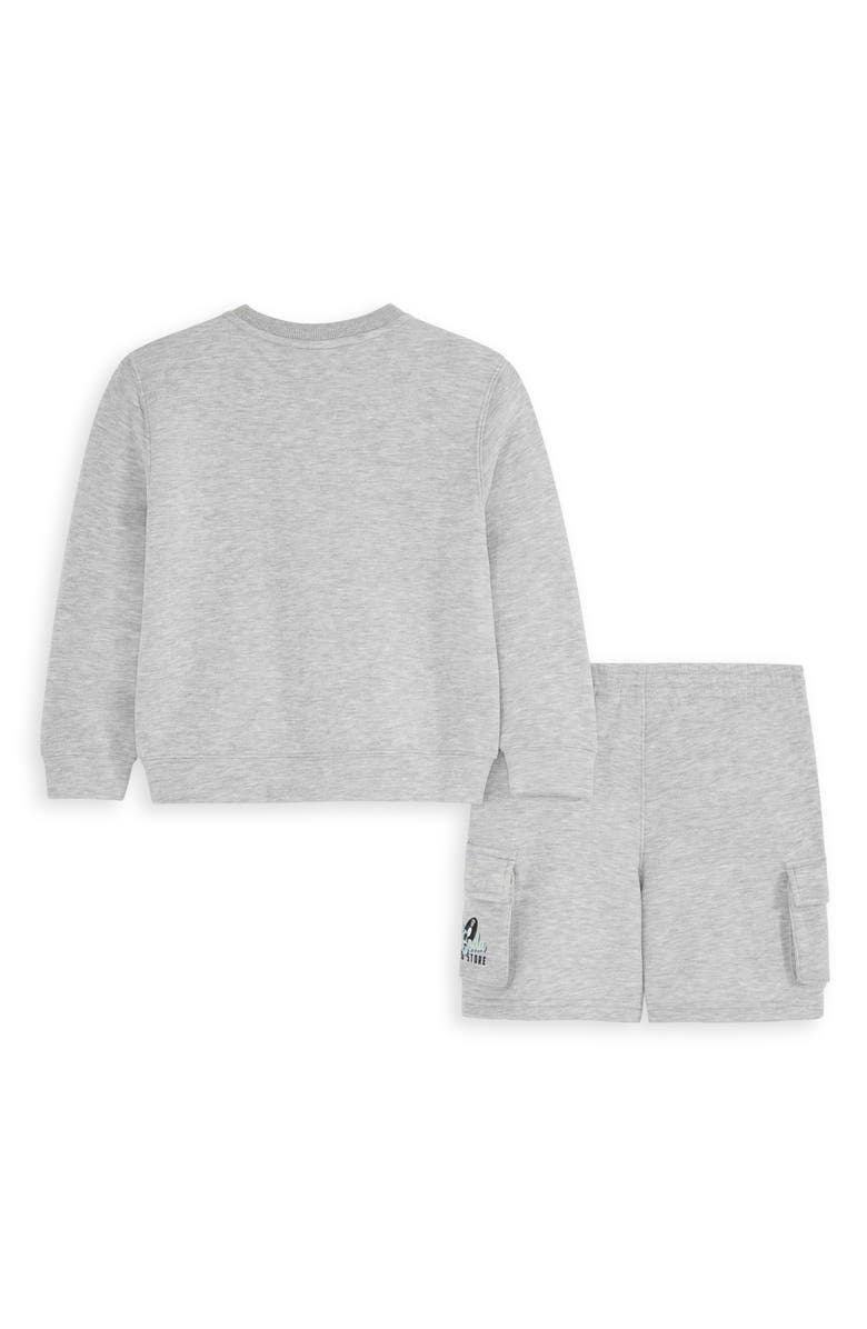 Scotch & Soda Kids' Record Store Long Sleeve Graphic T-Shirt & Short Set, Alternate, color, Light Grey