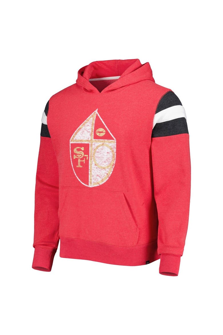 Men's '47 Scarlet San Francisco 49ers Legacy Premier Nico Pullover Hoodie, Alternate, color, Scarlet