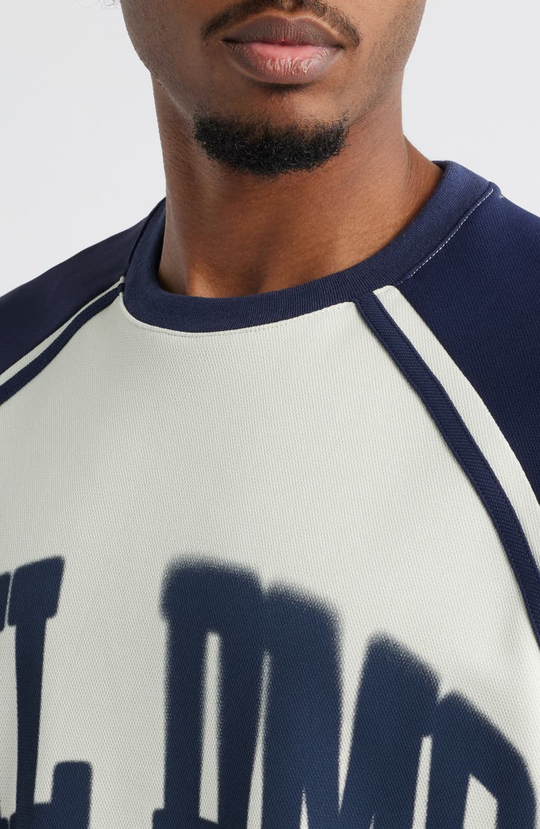 CRIMINAL DAMAGE Varsity Icon Colorblock Cotton Graphic T-Shirt, Alternate, color, 