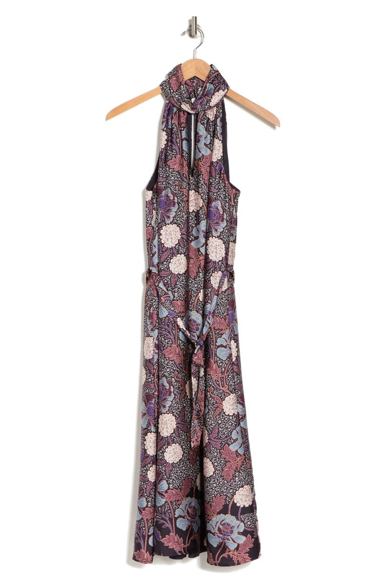 Daniel Rainn Satin Halter Midi Dress, Alternate, color, 