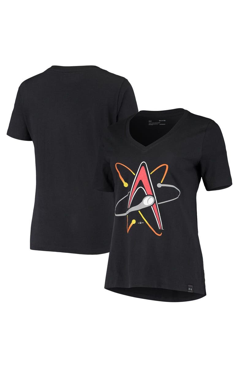 Under Armour Women's Under Armour Black Albuquerque Isotopes Performance V-Neck T-Shirt, Alternate, color, 