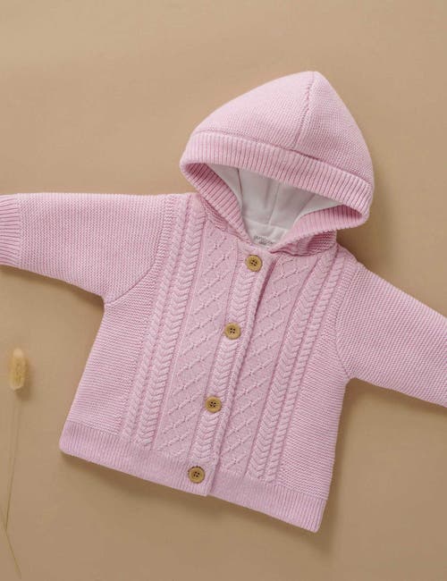 Purebaby Cable Padded Jacket In Pink
