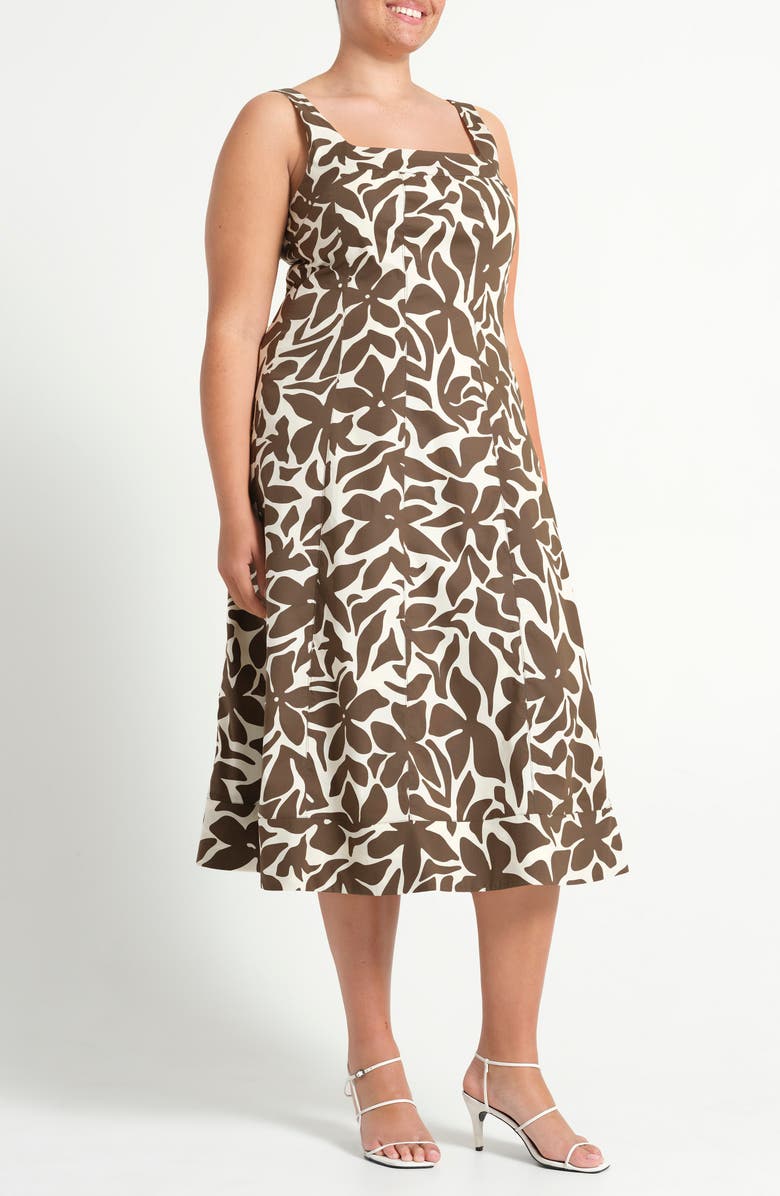 Estelle Sylvia Print Sleeveless MIdi Dress, Alternate, color, 