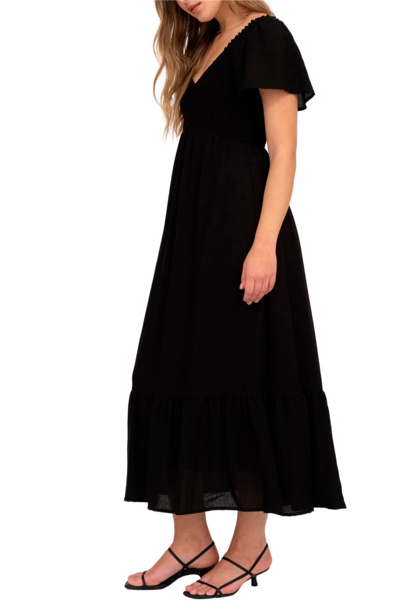 AUGUST SKY Short Sleeve Midi Dress, Alternate, color, 