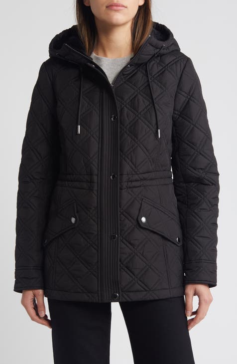 Sam Edelman purchases Diamond Quilted Coat in Black at Nordstrom, Size Medium