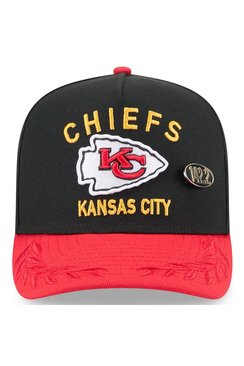 Men's New Era Black/Red Kansas City Chiefs 2025 NFL Draft On Stage A-Frame 59FIFTY Fitted Hat, Alternate, color, Black