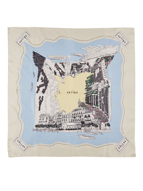 Como Lake Como Silk Scarf