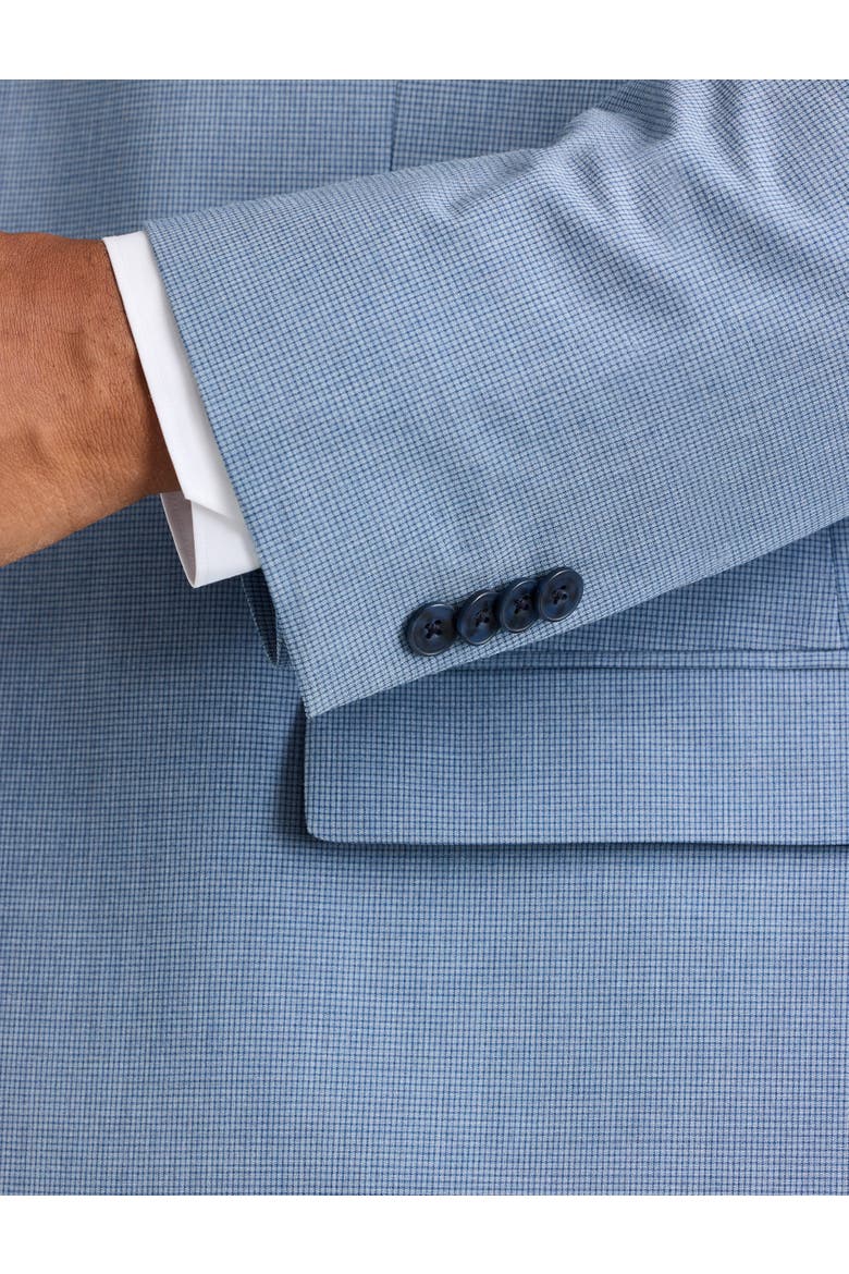 Big & Tall Jacket-Relaxer Micro Check Suit Jacket, Alternate, color, BLUE