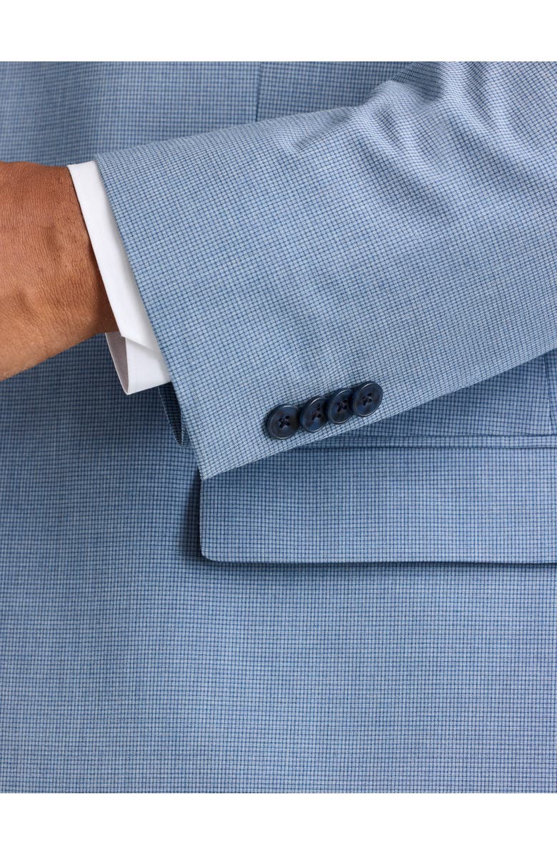 Oak Hill by DXL Big & Tall Jacket-Relaxer Micro Check Suit Jacket, Alternate, color, Blue
