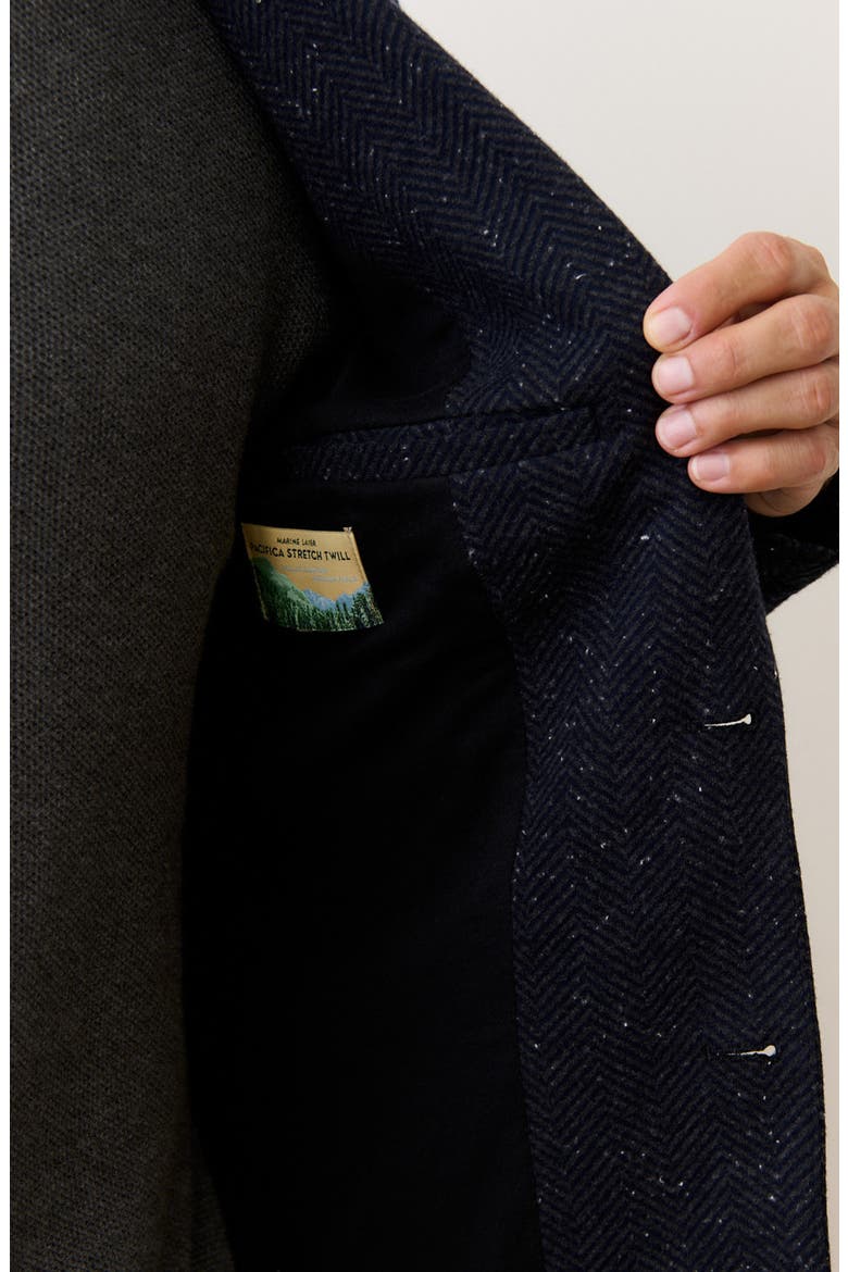 Pacifica Neppy Navy Stretch Herringbone Blazer, Alternate, color, DARK HERRINGBONE