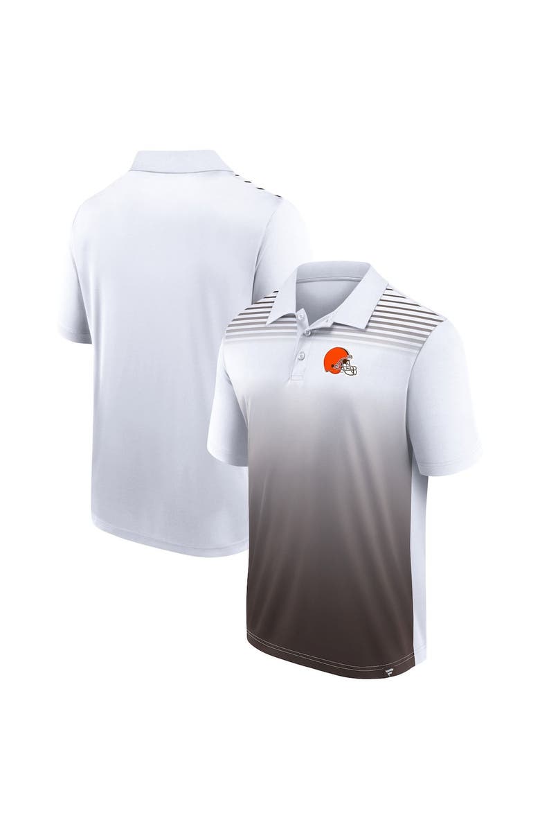 FANATICS Men's Fanatics Branded White/Brown Cleveland Browns Sandlot Game Polo, Main, color,