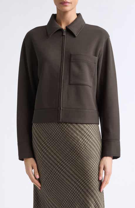 Textured Knit Zip Jacket